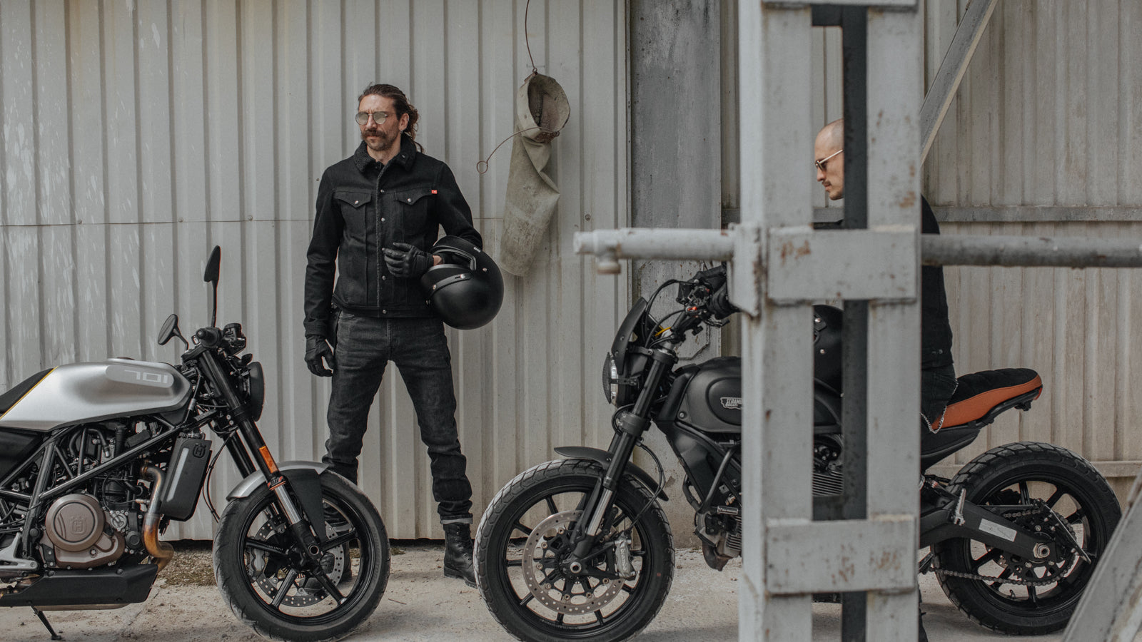 Motorcycle riding jackets and pants for men and women by Pando Moto - Trucker style Cordura gear