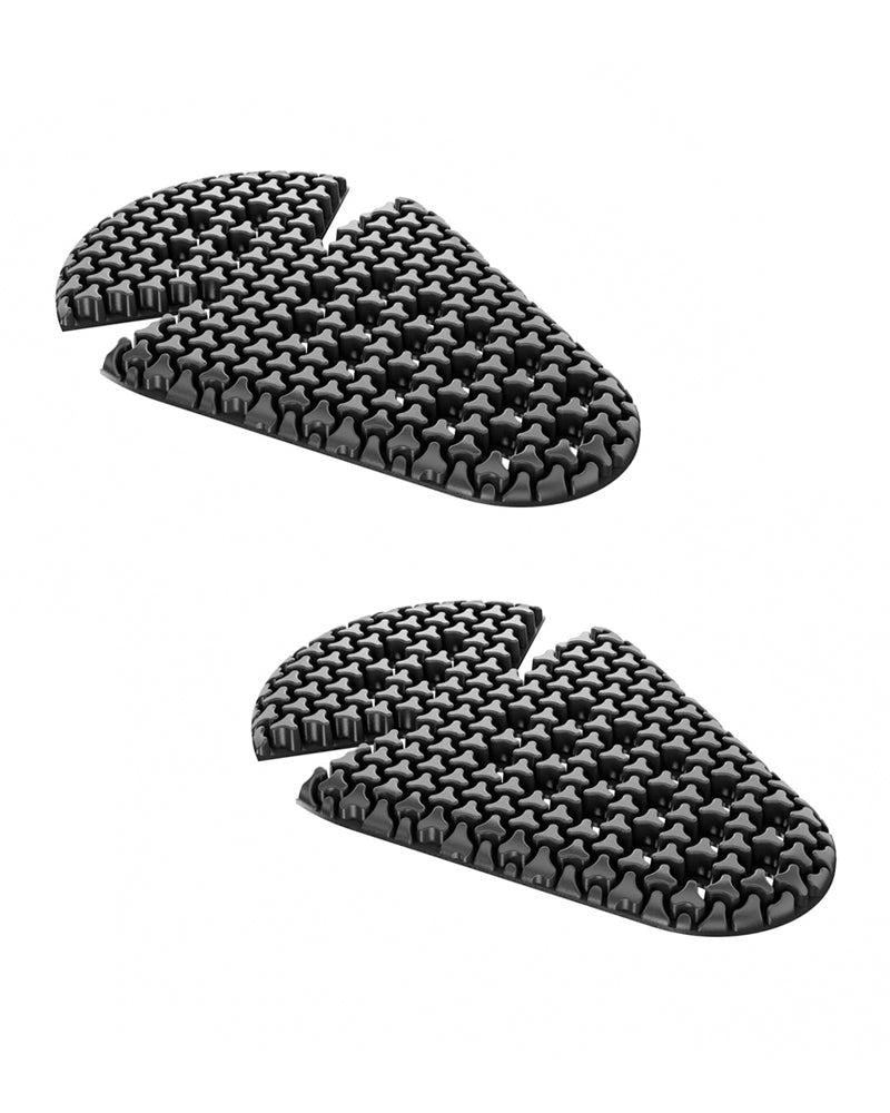 Flexible, lightweight CE Level 2 SAS-TEC joint protectors with ergonomic notches for customized fit and comfort