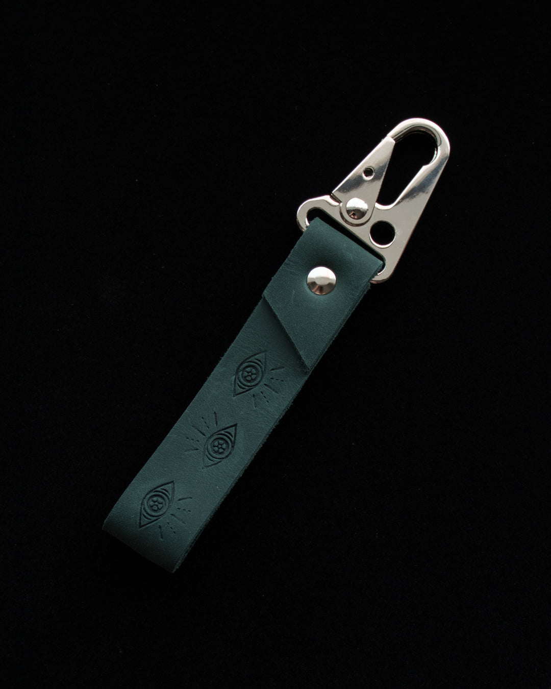 Handmade Leather keychain with "Watch for Cycles" design