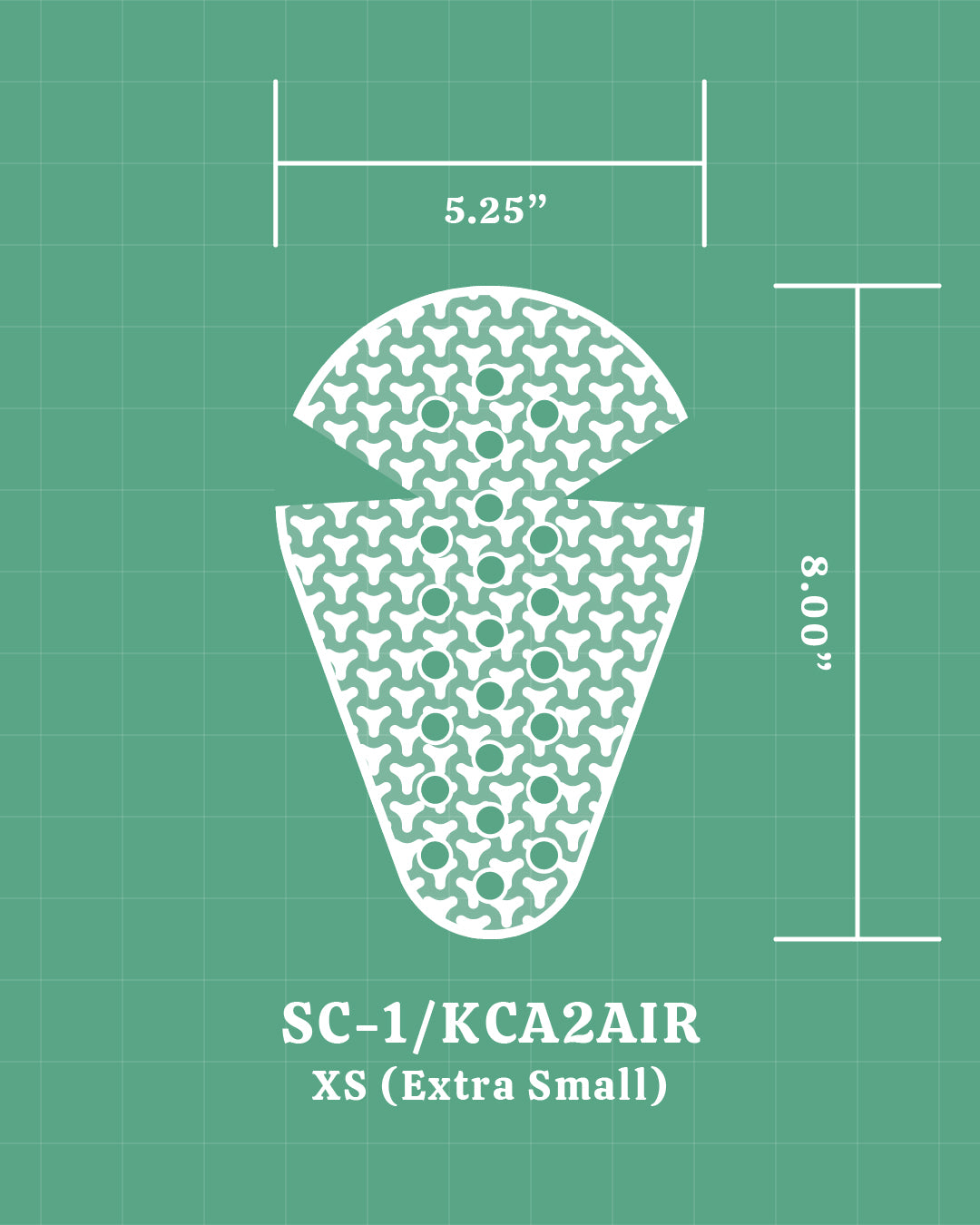SAS-TEC Phantom joint protector size: 5 1/4 in. wide and 8 in. long, slim and lightweight at 0.39 inches deep
