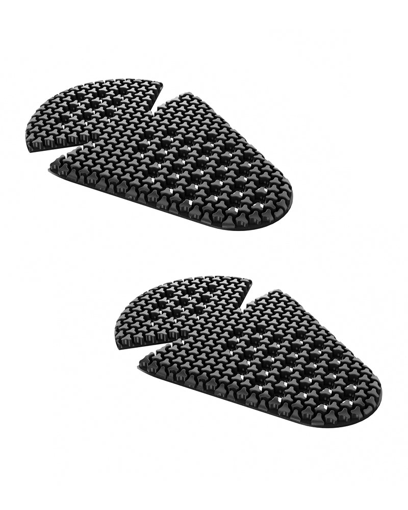 Set of two slim, lightweight CE Level 1+ joint protectors for motorcycle gear, measuring just 6.9mm in depth, designed with SAS-TEC TRIPLEFLEX for flexibility and impact protection